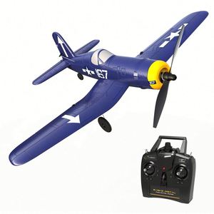 Avion télécommandé F4u 2.4Ghz 4 canaux prêt à voler avec gyroscope, jouets radiocommandés pour débutants - Product Image 1