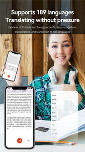 Bracelet AI NOTE TAKER 3-en-1, conversion de texte en temps réel en 256 langues, résumé de traduction, enregistreur vocal IA - Product Image 5