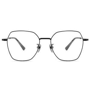 Monturas de Gafas Hexagonales para Mujer Danyang 8095, Montura Completa de Titanio Puro, Diseño Geométrico Ligero - Product Image 2