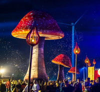 Mini champignon gonflable de décoration de scène avec Led