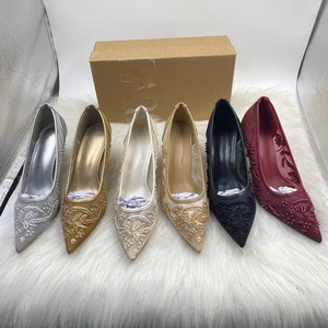 Nuevo Zapato de Tacón Alto de Malla con Perlas 2026, Tacón Fino Multifuncional, Zapato de Tacón Alto Casual para Mujer, Venta al por Mayor de Fábrica - Product Image 1