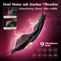 KI-Interaktives Vibrator-Set für Frauen und Paare 9 Vibrationen App-Fernbedienung Wasserdicht Batteriebetrieben Klitoris Vulva BDSM 160g