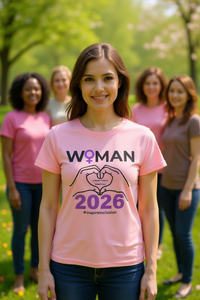 T-shirt da donna per la Giornata Internazionale della Donna 2026, t-shirt in cotone casual con grafica femminista e girocollo - Product Image 2