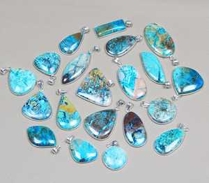 สร้อยคอจี้คริสโซโคลลาทำด้วยมือธรรมชาติสำหรับผู้หญิงเครื่องประดับกรอบคริสตัลหรูหรา - Product Image 1