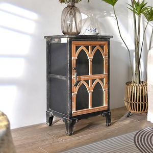 Vintage <b>Small</b> Solid <b>Wood</b> Accent Storage <b>Sideboard</b> Cabinet for Living Room Bedroom Kitchen & Farmhouse Use-Home Furniture - Product Image 2