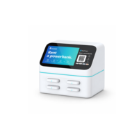 Máquina de Carga Compartida para Escritorio, 4 Ranuras, Gabinete de Carga Portátil con Pantalla Integrada, Solución de Carga Móvil Comercial
