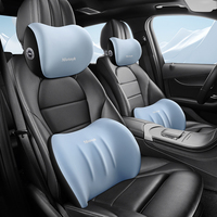Polyester-Memory-Schaum Lendenwirbelstütze Kopfstützkissen Auto-Sitz Nackenstützkissen Atmungsaktives Weiches Universelles Auto-Innenraum-Zubehör