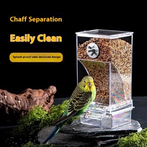 Тигровая шкура Xuanfeng, пион, попугай, корм, птица, прозрачная коробка, не рассеяние и не брызги, автоматическая кормушка, чаши с твердым узором - Product Image 4