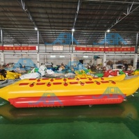 Bateau banane gonflable remorquable pour une personne - Tube de sport nautique familial renforcé et robuste avec poignées de sécurité