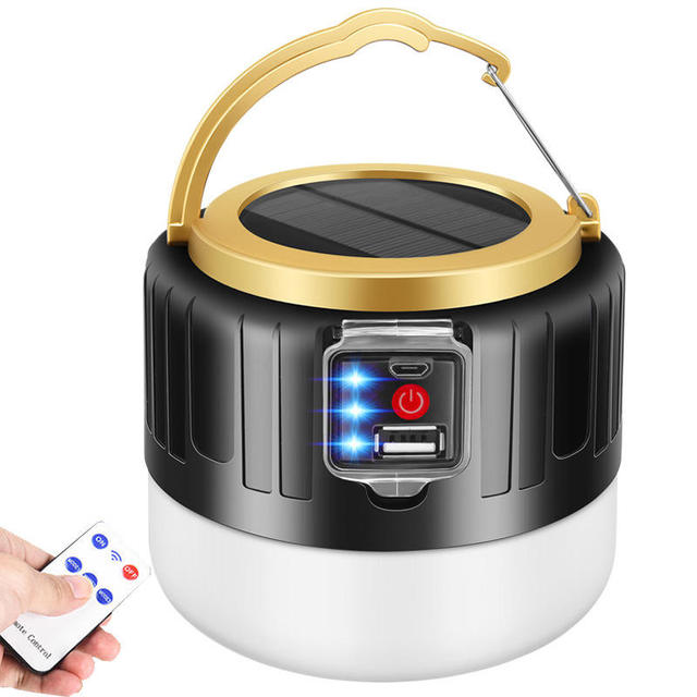 Portable Rechargeable PC/Plastic Body Solar Lamp for Outdoor Activities-for Camping BBQ Emergency Hanging Tent Bulb Feature
