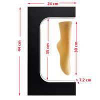 Support de présentation rotatif flottant en acrylique à lévitation magnétique moderne pour modèle de pied en forme de chaussette pour vitrine de magasin d'exposition
