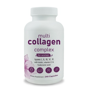 Cápsulas de Colágeno Múltiple para Mujeres con Vitamina C y Biotina, Píldoras de Péptidos de Colágeno para Cabello, Piel y Uñas Saludables para Adultos - Product Image 1