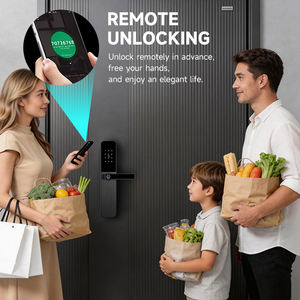 Cerradura Inteligente UIELOCK D1-1 Semiautomática con App Tuya, Lector de Tarjetas, Huella Dactilar, Contraseña Remota, para Puerta de Madera, de Acero Inoxidable - Product Image 4