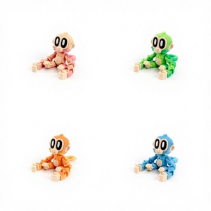 Autocollant magnétique 3D multicolore motif singe de dessin animé, vente chaude transfrontalière, idéal pour les occasions de cadeaux entre amis - Product Image 1