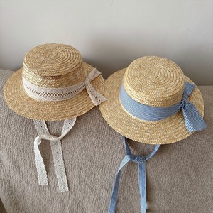 Cappello da Sole per Bambini in Paglia Naturale, Traspirante, a Tesa Larga, con Cinturino in Pizzo e Fiocco Antivento, per Viaggi e Attività all'Aperto - Product Image 4