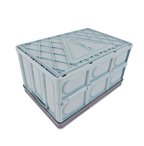 Caja de almacenamiento de plástico personalizada para almacenamiento y mudanza caja contenedora con tapa adjunta - Product Image 3
