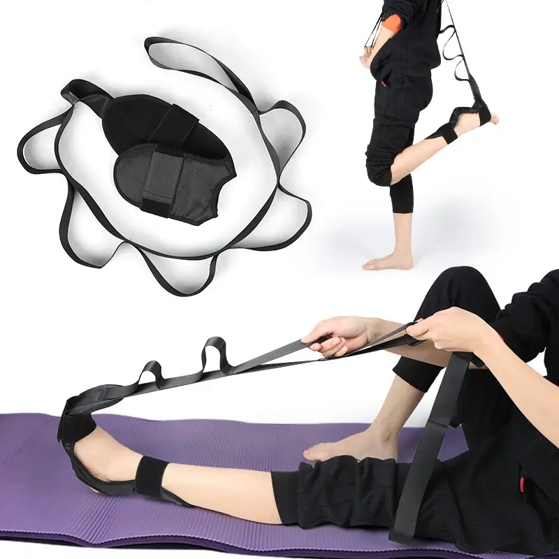 Yoga Fuß & Bein Stretch Strap Fuß und Waden Stretcher Gürtel mit Schlaufen-Stretching Strap für Planta rfasziitis Fersensporn