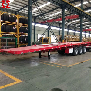 Remorque à plateau largement utilisée par le fabricant chinois avec verrouillage par torsion pour le <span class=keywords><strong>transport</strong></span> de conteneurs de 20 pieds et 40 pieds - Product Image 4