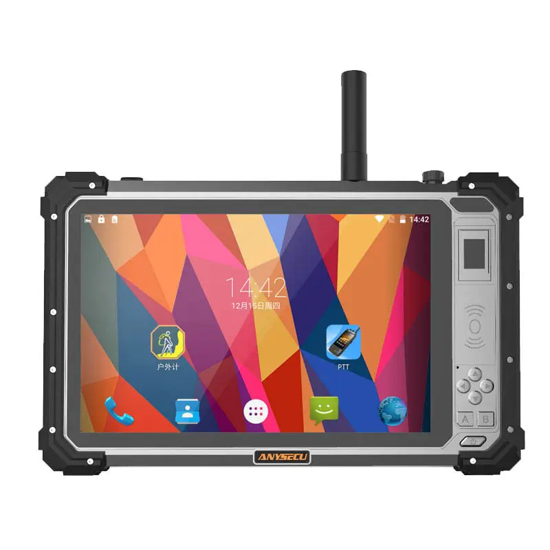 Anysecu Wifi IP67 Waterproof Rugged Industrial Tablet 10.1'' P5 DMR + Analog Android 9.0 PC Tablet Computer 4G LTE Radio