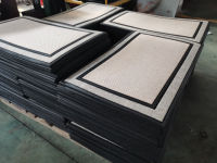 Sublimation Blank Racetrack Gray 18 In. X 30 pouces. Paillasson en caoutchouc