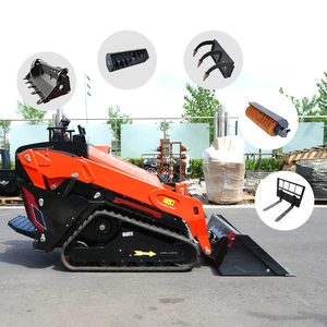 Kostenloser Versand Kompakt lader Hydraulische Diesel farm Schnee räum maschinen Landwirtschaft Crawler Mini Front schaufel lader - Product Image 4