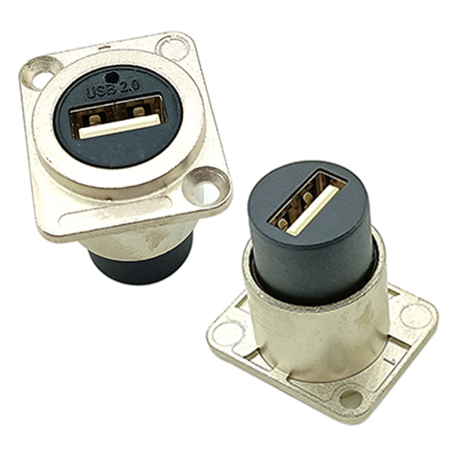 D Shape Modular USB 2.0 Female Connector Adapter