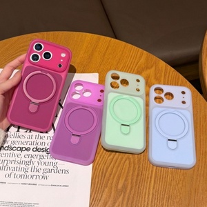 เคสโทรศัพท์ซิลิโคนเหลวแบบเจลลี่สีสันตามเทรนด์ พร้อมที่ยึดแม่เหล็ก ป้องกันรอยขีดข่วน ผิวสัมผัสนุ่มนวล สำหรับ iPhone 15 16 17 pro max - Product Image 2