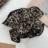Élastique à cheveux vintage Spice Girls motif léopard, en tissu, volumineux et moelleux, pour femme, élégant, pour mariage, mode, soins personnels, petit prix