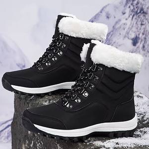 Nuevas Botas de Nieve Impermeables hasta la Rodilla, Suela de Goma Antideslizante, Forro de Peluche Cálido, Zapatos de Senderismo para Otoño, Verano e Invierno - Product Image 4