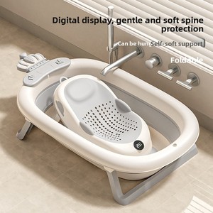 Сетка-подушка для купания новорожденных, универсальная подставка для ванночки, складная, с датчиком температуры - Product Image 2