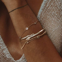 LOZRUNVE Bijoux en gros de haute qualité, bracelet à breloques en argent sterling 925 avec diamants sertis, pour femmes