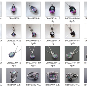 Pendentif en argent sterling 925 avec topaze mystique arc-en-ciel pour fille - Product Image 3