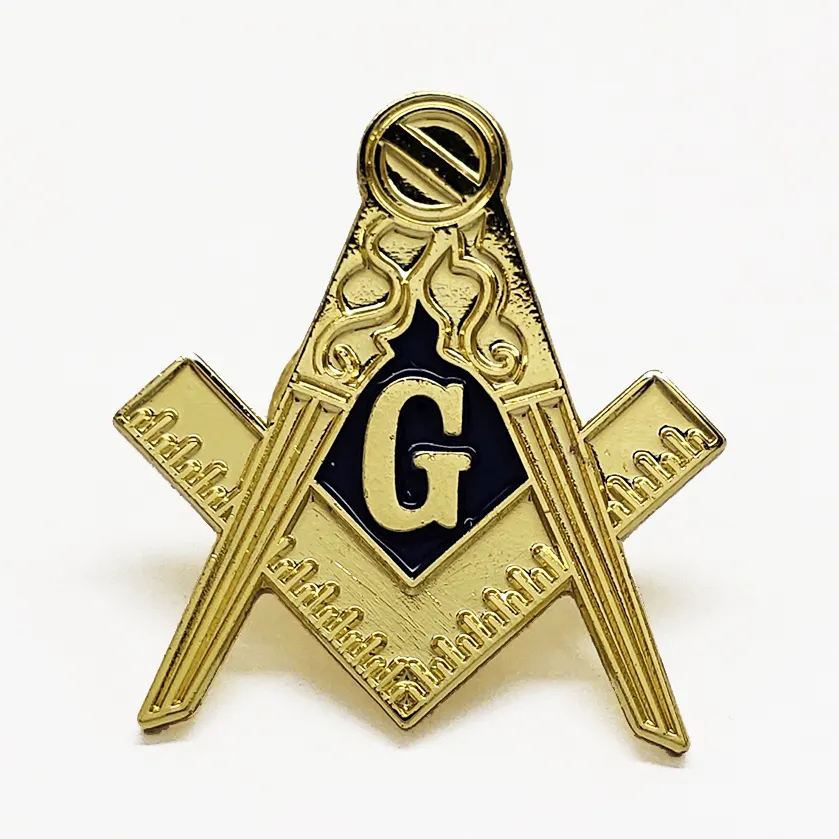 Freemason Bros Lencana 3D Kustom Pin Lapel Magnetik Logam Personalisasi Pin Masonik Keras Lembut Pin Enamel Kustom