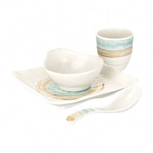 Wholesale Custom Printed <b>Melamine</b> Western Dinnerware <b>Sets</b> Promotional Tableware for Restaurant Hotel Factory Supply - Product Image 1