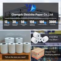 Rollos de Etiquetas Térmicas en Blanco, Papel Adhesivo Térmico Directo para Impresión de Etiquetas de Códigos de Barras, Envíos e Inventario de Almacén