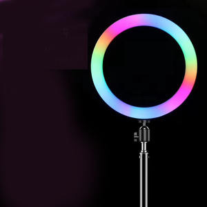 Nouvelle Arrivée CPYP Anneau Lumineux <span class=keywords><strong>LED</strong></span> <span class=keywords><strong>RGB</strong></span> Circulaire <span class=keywords><strong>MJ33</strong></span> de 13 Pouces pour Photographie avec Trépied pour Téléphone pour Selfie et Diffusion en Direct - Product Image 4