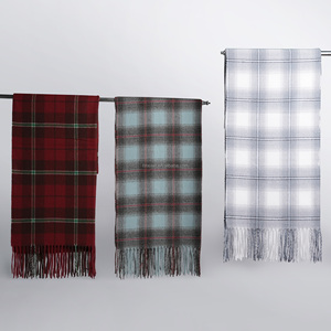 100% पॉलिएस्टर क्लासिक टार्टन प्लाड स्कार्फ, गर्म नरम बहुमुखी यूनिसेक्स चेकवर्ड रैप 25.2 "* 78.7" (64*200 सेमी) 290 जी, अनुकूलन योग्य - Product Image 1