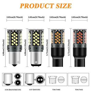 หลอดไฟ LED Canbus รุ่นใหม่ 1156 1157 T20 7740 7443 81SMD สำหรับรถยนต์ ใช้เป็นไฟเลี้ยว ไฟถอย ไฟเบรก ประสิทธิภาพสูง หลอดไฟ LED Canbus รุ่น 1157 - Product Image 3