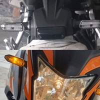 Mini feu arrière flèche Flash moto LED indicateur de frein DRL ambre clignotant universel moto clignotant