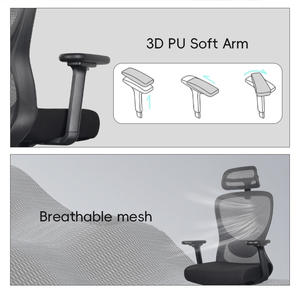 Meubles de haute qualité pour dossier orthopédique ergonomique en maille avec support lombaire réglable chaise de bureau <span class=keywords><strong>Ergo</strong></span> Task exécutive - Product Image 4
