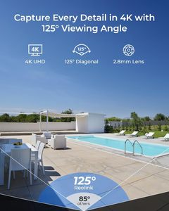 Pour <span class=keywords><strong>Reolink</strong></span> 8MP IK10 caméra à tourelle 4K anti-vandalisme PoE sécurité Vision nocturne détection humaine/véhicule/animal de compagnie caméra IP couleur P337 - Product Image 2