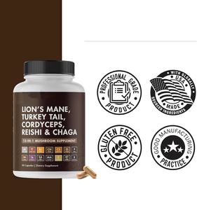 13 em 1 <span class=keywords><strong>Reishi</strong></span> Poderoso Extrato De Cogumelo Cápsulas Maitake Oyster Shiitake Turquia Cogumelo Cápsulas Leões Juba Cogumelo Cápsulas - Product Image 5