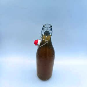 Bouteille en verre transparente ronde de 750 ml, 450 g, avec bouchon à bascule en métal, élégante, prix compétitif, fournisseur d'usine - Product Image 3