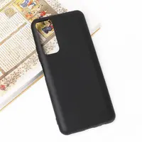 for Huawei P Smart 2021/Y7A Cell Phone Soft Material Black TPU Case for UV Printing and Leather Flip Cover