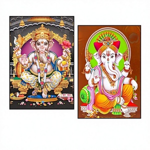 <span class=keywords><strong>Peinture</strong></span> <span class=keywords><strong>d</strong></span>écorative Thangka, Ganesh, tête <span class=keywords><strong>d</strong></span>'éléphant, dieu, <span class=keywords><strong>peinture</strong></span> suspendue sur toile, cadre en alliage <span class=keywords><strong>d</strong></span>'aluminium, utilisation en intérieur, dieu éléphant thaïlandais - Product Image 3