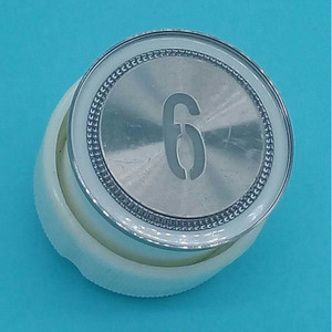 Botón Redondo Metálico para Elevador con Número 6 para Uso en Ascensores - Product Image 1