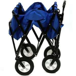 Chariot pliable <span class=keywords><strong>à</strong></span> 4 roues, chariot <span class=keywords><strong>à</strong></span> poussoir pour l'extérieur, livraison facile - Product Image 1