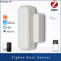 Status Waktu Nyata ZigBee WiFi Pengontrol Pembuka Pintu Garasi Sensor Magnetik Nirkabel Sakelar Rumah Pintar Bekerja Dengan Tuya