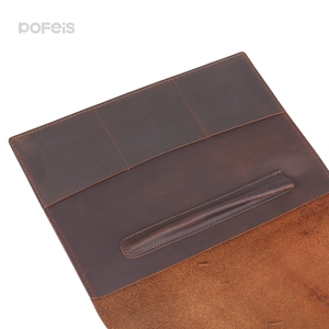 Nút Gấp Thủ Công Mở Da Bò Lưu Trữ Tài Liệu Túi Bìa Sách Phần Bút Da Chính Hãng Bao Gồm Máy Tính Xách Tay - Product Image 6