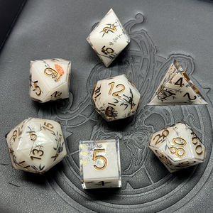 Acrylique Personnalisé Clair Trpg 7Pcs Par Ensemble <span class=keywords><strong>Dés</strong></span> Polyédriques 20 <span class=keywords><strong>Faces</strong></span> Dnd D & D Perle Couleur Couleur <span class=keywords><strong>Dés</strong></span> En Plastique - Product Image 2